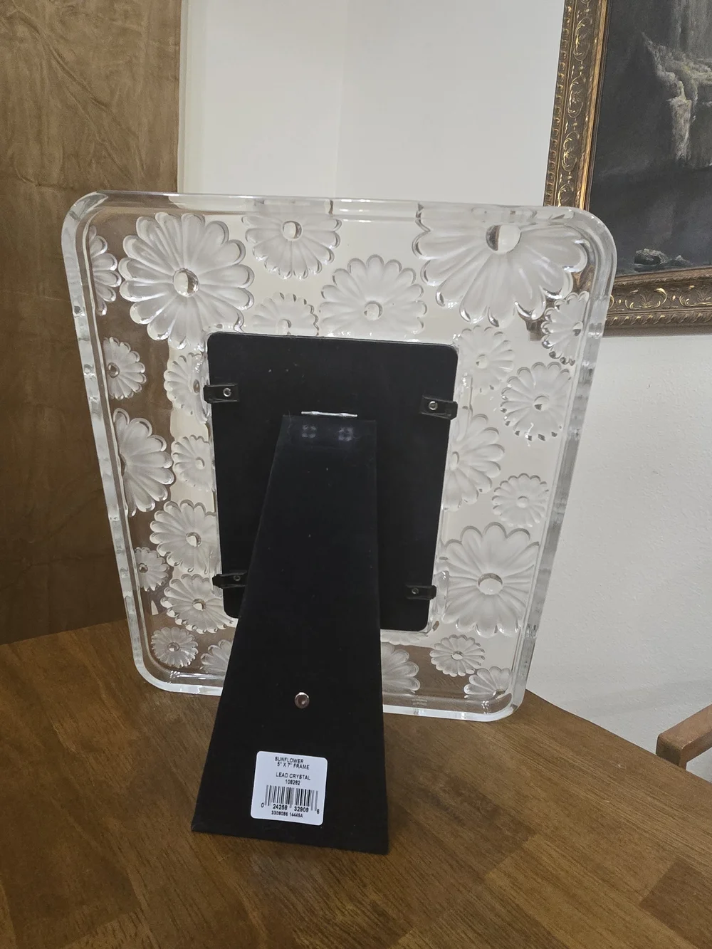 NWT Marquis by Waterford Sunflower Heavy Lead Crystal Picture Frame 5x7 Floral